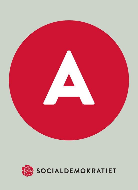 A-Plakat på papir - Grøn baggrund