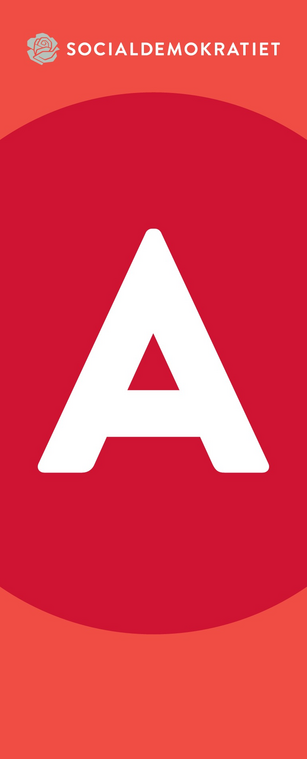 A-roll-up - rød baggrund